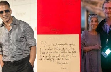 Akshay Kumar Shares A Hand Written Note By Christopher Nolan For Dimple Kapadia For Tenet