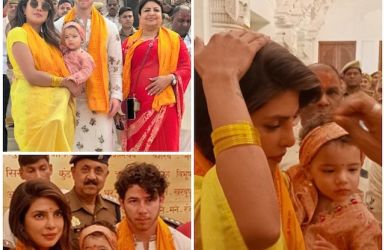 Priyanka Chopra and Nick Jonas Offer Prayers at Ayodhya Ram Mandir with Daughter Malti